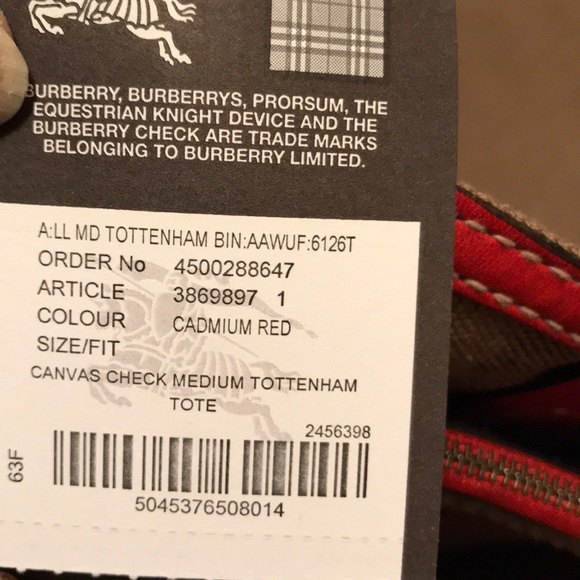 AUTHENTIC BURBERRY CANVAS/LINEN TOTE - Picture 5 of 8